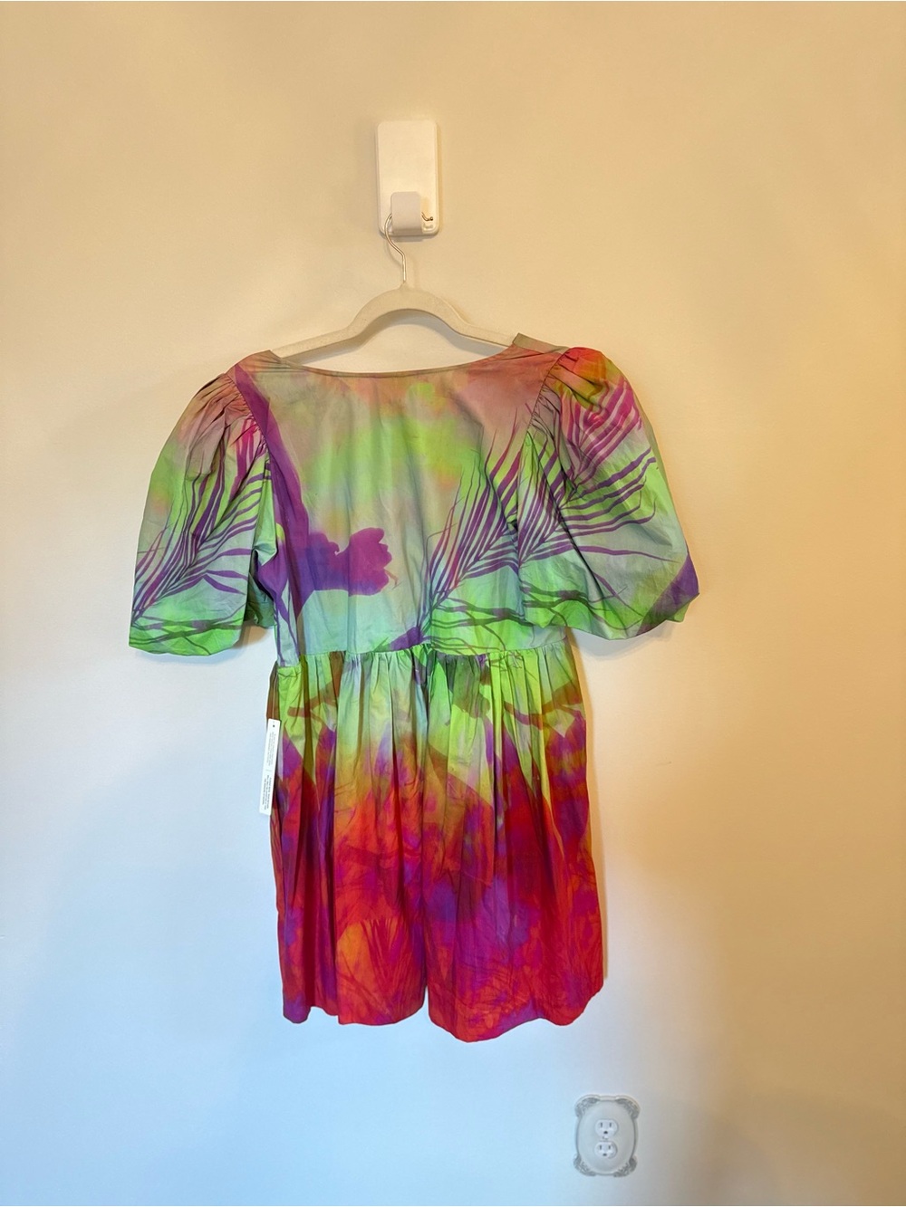 Anthropologie Plenty by Tracy Reese • NWT Puff-Sleeve Surplice Dress Size M - Picture 9 of 10